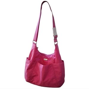 Baggalini Pink Large Classic Hobo Adjustable Shoulder Organizer Travel Bag Nwt